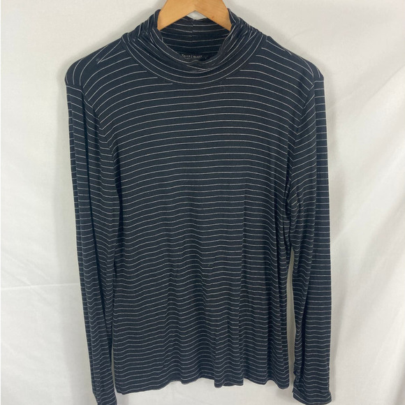 WHBMe Striped Turtleneck Long Sleeve Top Size Large - Picture 1 of 5
